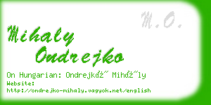 mihaly ondrejko business card